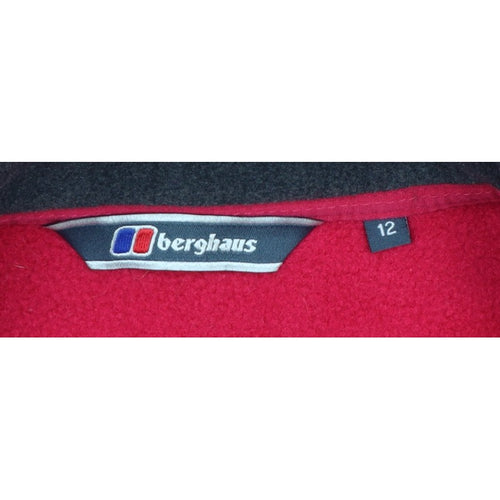 Berghaus Women Red Size 12 Full Zip Fleece Jacket Outdoor