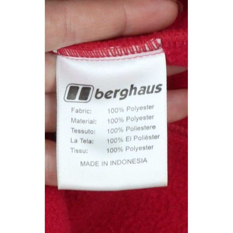 Berghaus Women Red Size 12 Full Zip Fleece Jacket Outdoor