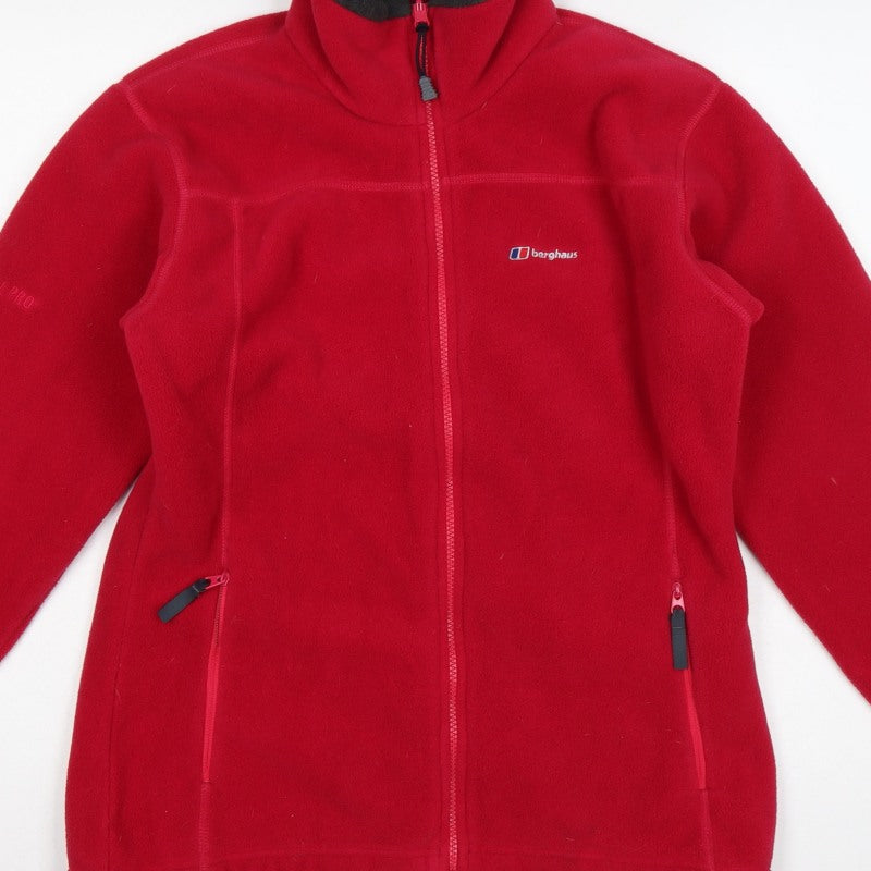 Berghaus Women Red Size 12 Full Zip Fleece Jacket Outdoor