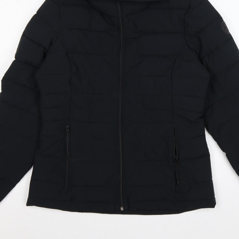 Abercrombie & Fitch Women Black M Lightweight Packable Puffer Jacket