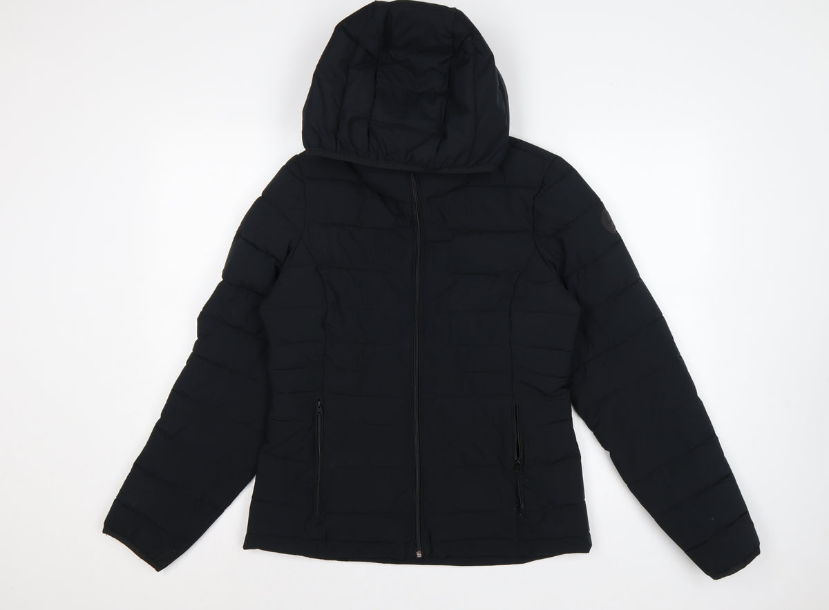 Abercrombie & Fitch Women Black M Lightweight Packable Puffer Jacket