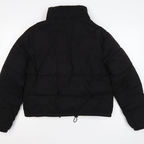 SDNY Women’s Black UK 12 Short Puffer Jacket Logo Zip Padded