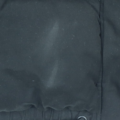 SDNY Women’s Black UK 12 Short Puffer Jacket Logo Zip Padded