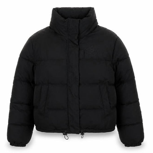 SDNY Women’s Black UK 12 Short Puffer Jacket Logo Zip Padded