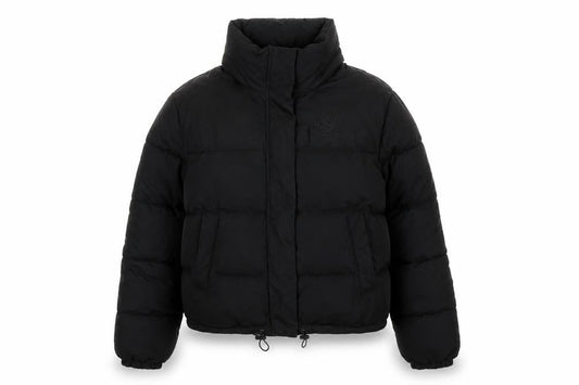 SDNY Women’s Black UK 12 Short Puffer Jacket Logo Zip Padded