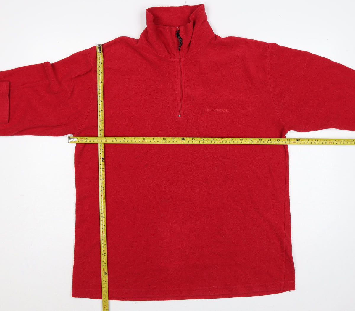 Trespass Men’s Red L 1/4 Zip Fleece Pullover Sweatshirt Hiking