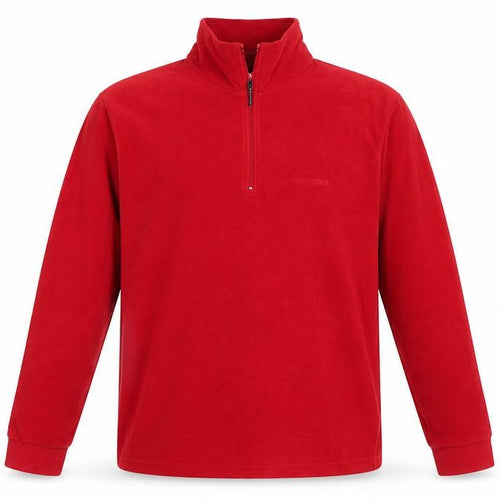 Trespass Men’s Red L 1/4 Zip Fleece Pullover Sweatshirt Hiking