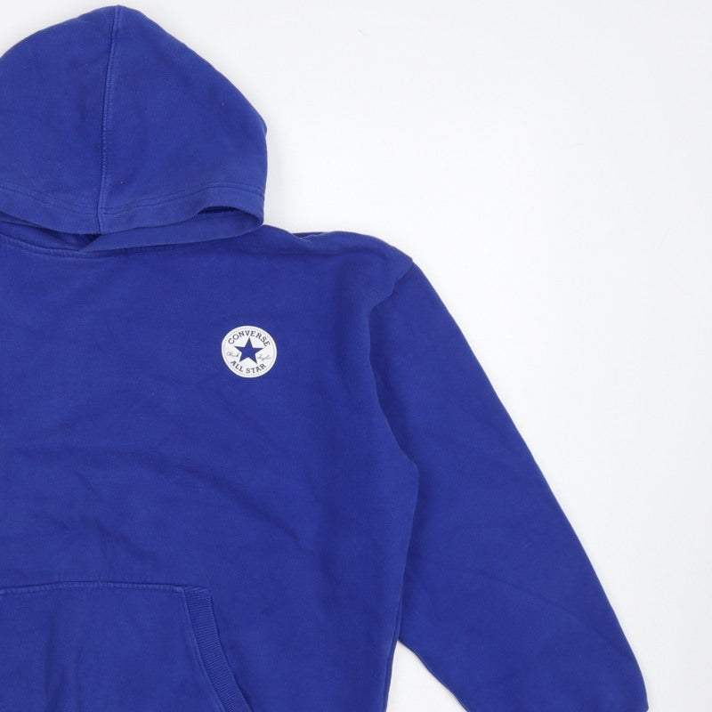 Additional view of Converse boys’ blue 12-13 years pullover hoodie logo graphic print