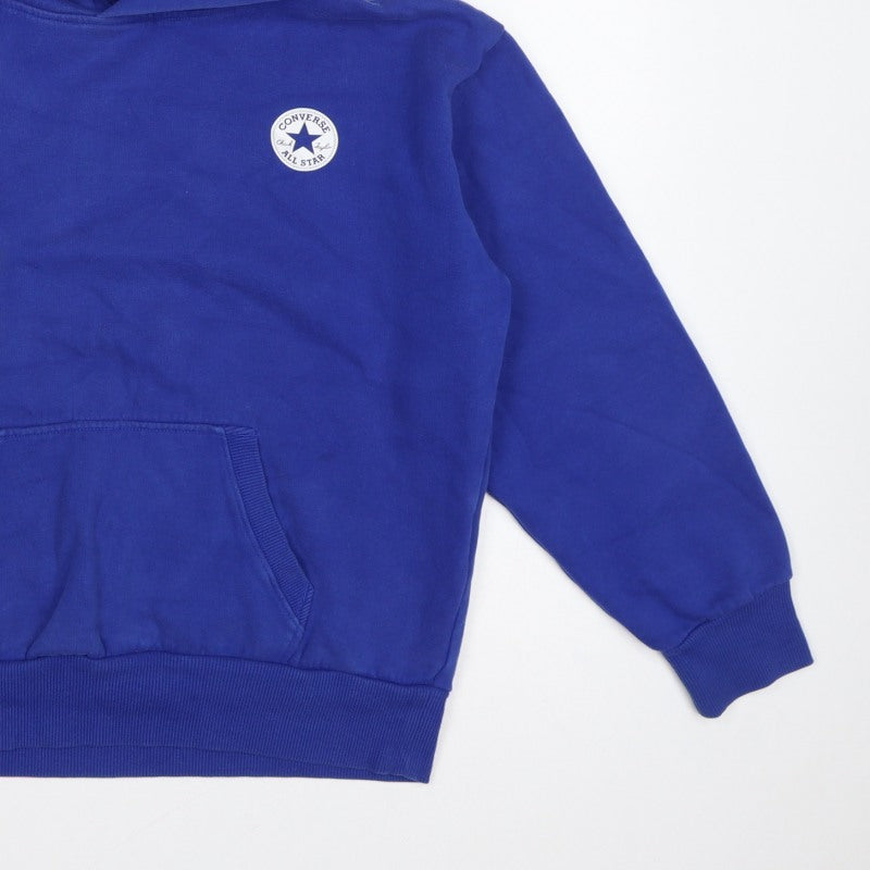 Additional view of Converse boys’ blue 12-13 years pullover hoodie logo graphic print