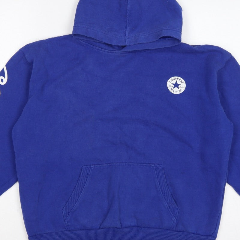 Additional view of Converse boys’ blue 12-13 years pullover hoodie logo graphic print