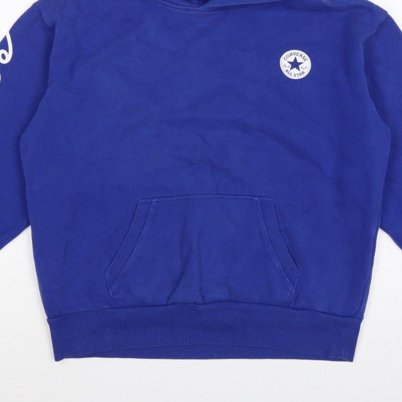 Additional view of Converse boys’ blue 12-13 years pullover hoodie logo graphic print