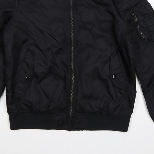 Tortured Genius Men's Black L Nylon Padded Bomber Jacket