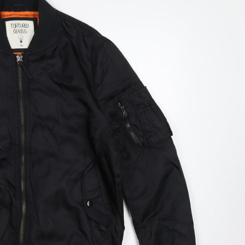Tortured Genius Men's Black L Nylon Padded Bomber Jacket