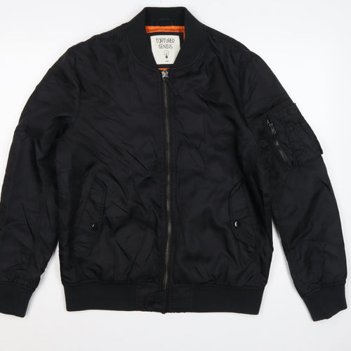 Tortured Genius Men's Black L Nylon Padded Bomber Jacket