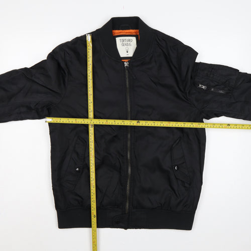 Tortured Genius Men's Black L Nylon Padded Bomber Jacket