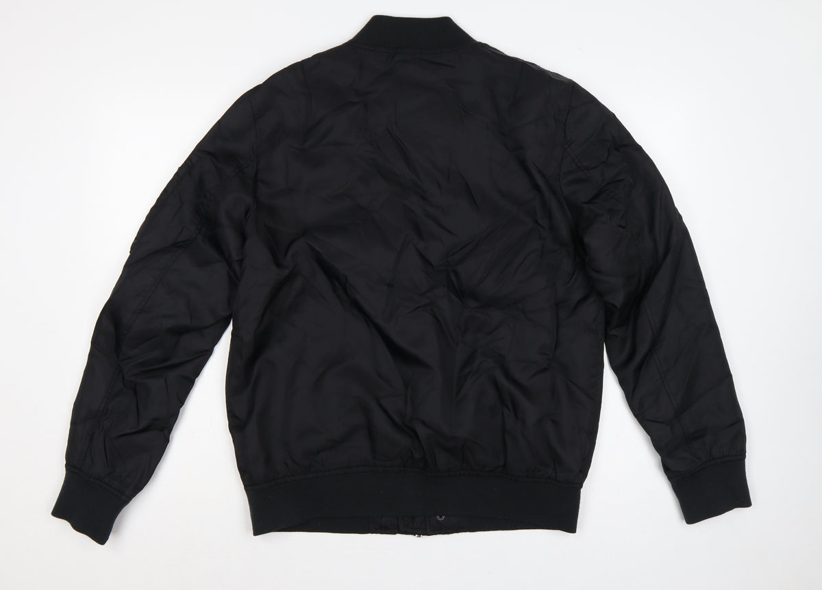 Tortured Genius Men's Black L Nylon Padded Bomber Jacket