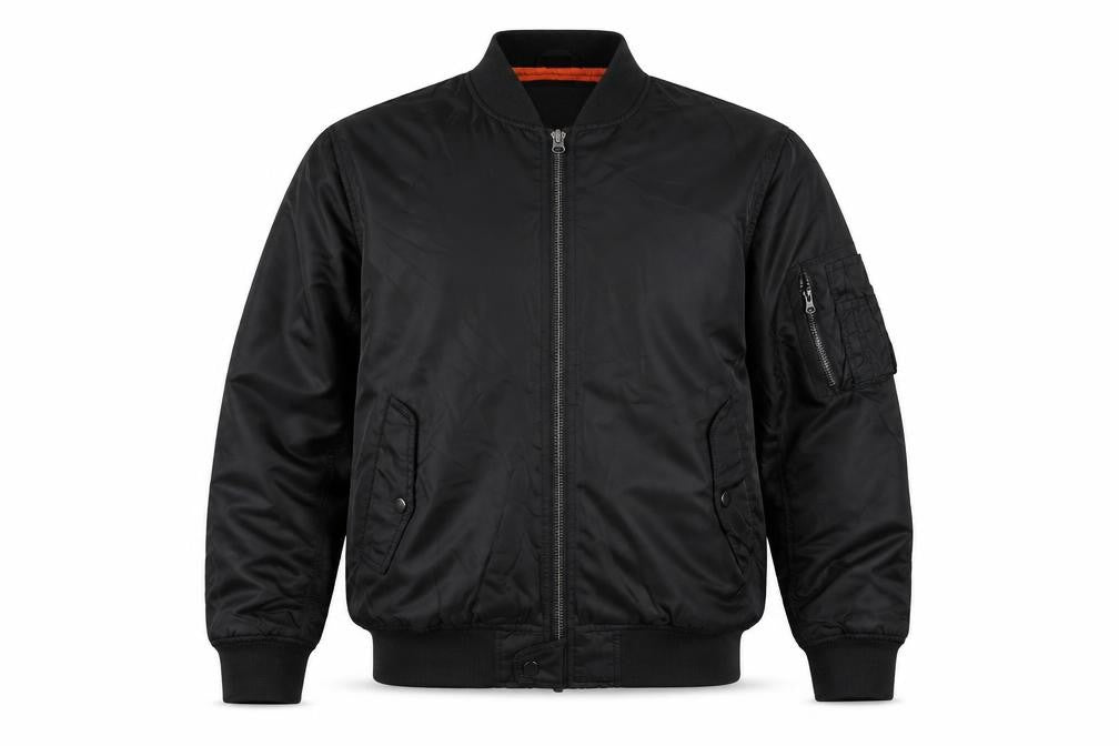 Tortured Genius Men's Black L Nylon Padded Bomber Jacket