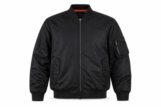 Tortured Genius Men's Black L Nylon Padded Bomber Jacket