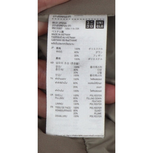 Uniqlo Women’s Brown Size S Hooded Down Puffer Jacket