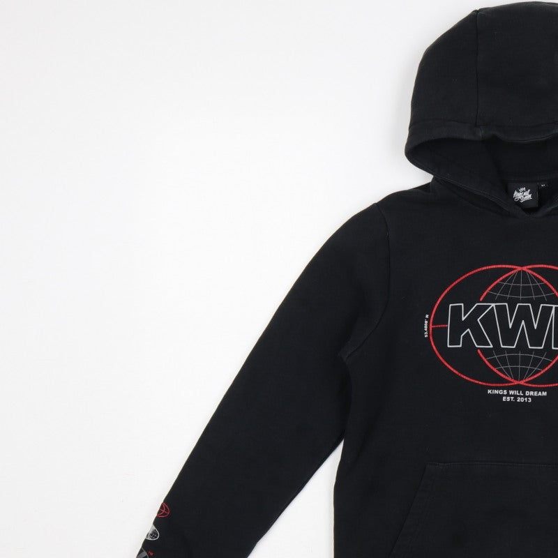 Additional view of Kings Will Dream boys’ black m pullover graphic logo hoodie