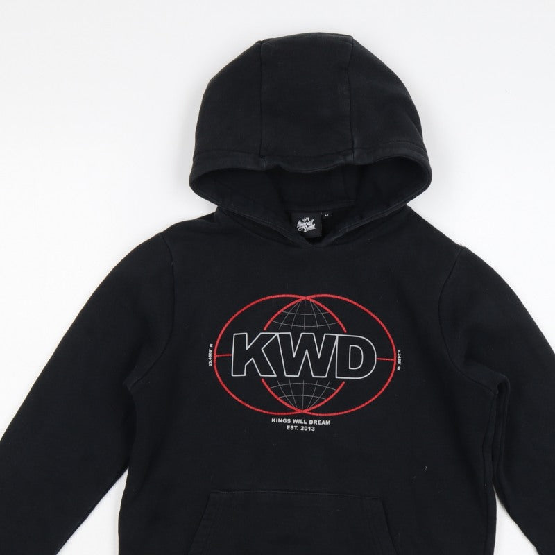 Additional view of Kings Will Dream boys’ black m pullover graphic logo hoodie