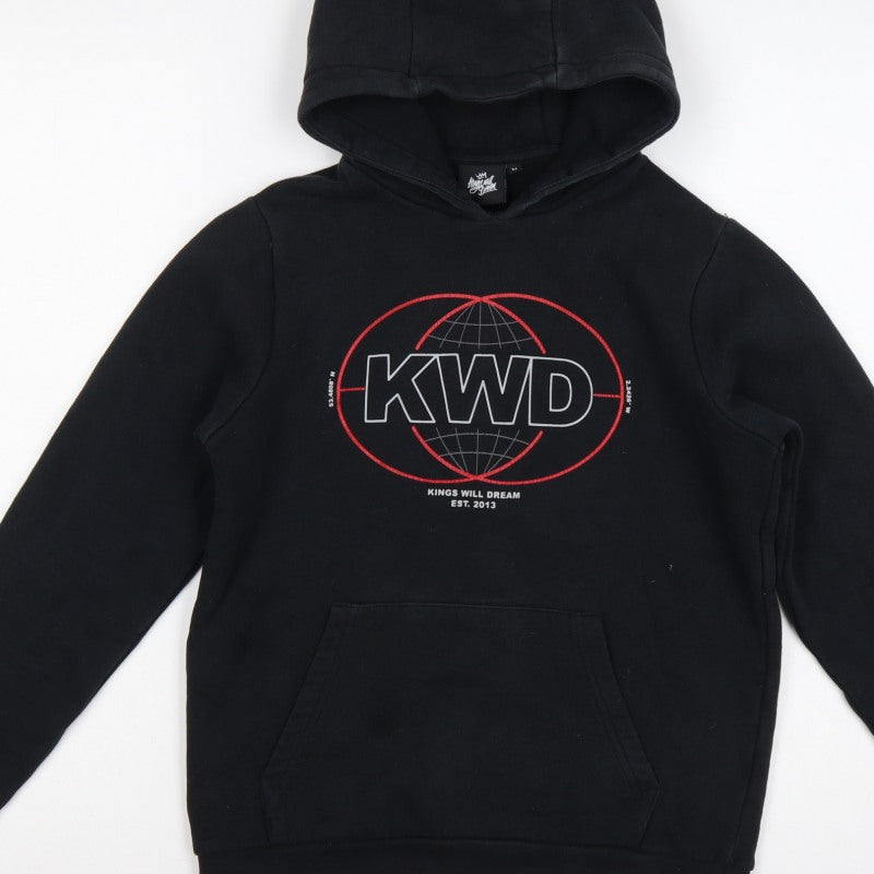 Additional view of Kings Will Dream boys’ black m pullover graphic logo hoodie