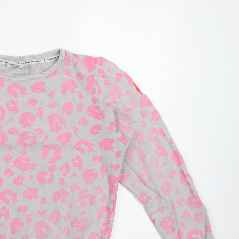 Additional view of Scamp & Dude Women’s Grey Pink S Leopard Lightning Sweatshirt