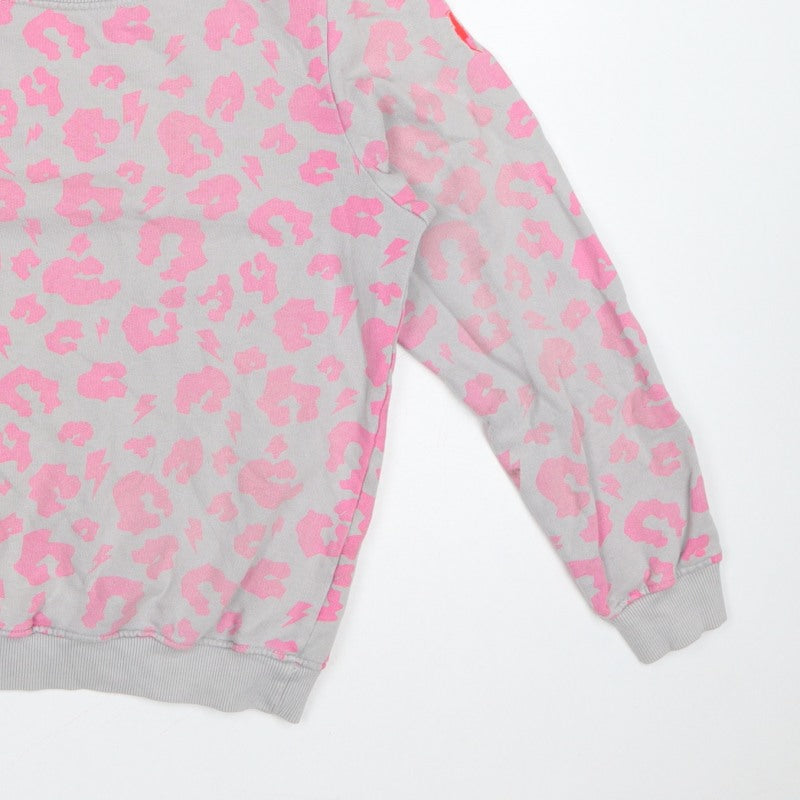 Additional view of Scamp & Dude Women’s Grey Pink S Leopard Lightning Sweatshirt