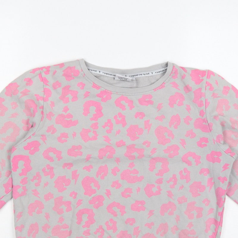 Additional view of Scamp & Dude Women’s Grey Pink S Leopard Lightning Sweatshirt