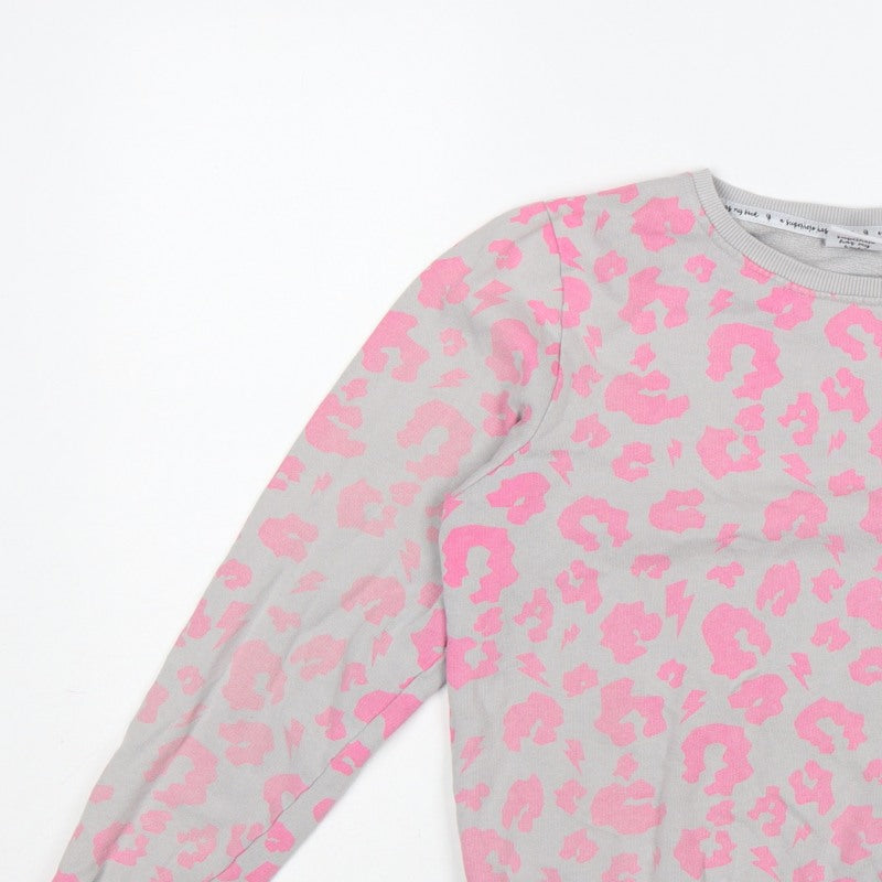 Additional view of Scamp & Dude Women’s Grey Pink S Leopard Lightning Sweatshirt