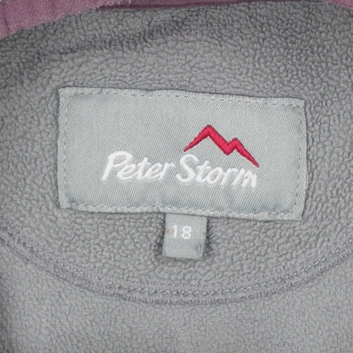 Peter Storm Women’s Grey Fleece Full Zip Jacket Size 18 Outdoor
