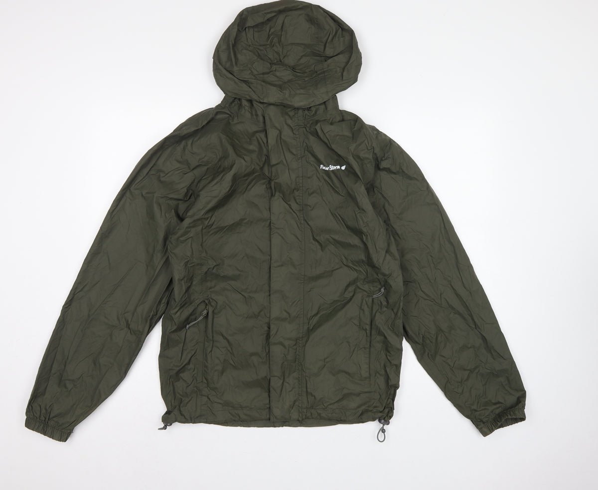 Peter Storm Men's Green XS Hooded Lightweight Windbreaker Jacket