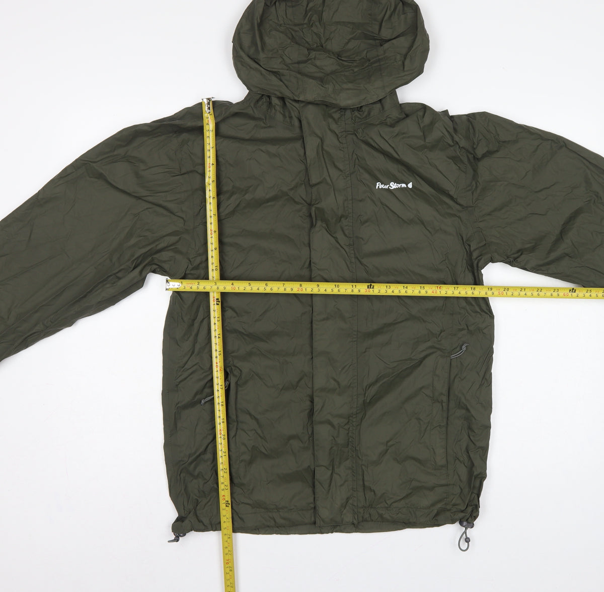 Peter Storm Men's Green XS Hooded Lightweight Windbreaker Jacket