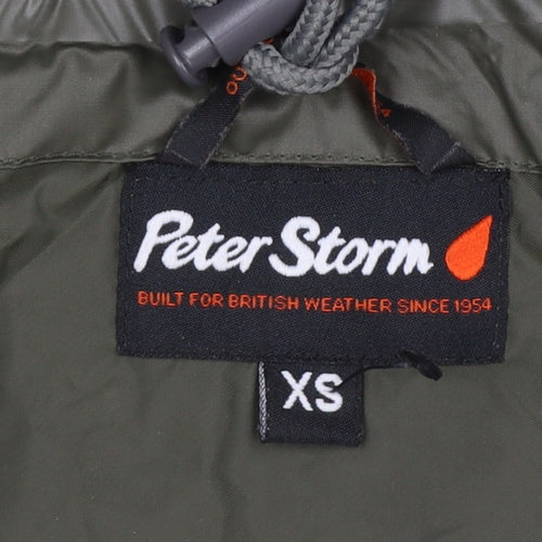 Peter Storm Men's Green XS Hooded Lightweight Windbreaker Jacket