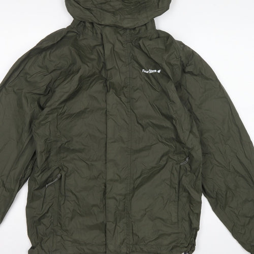Peter Storm Men's Green XS Hooded Lightweight Windbreaker Jacket