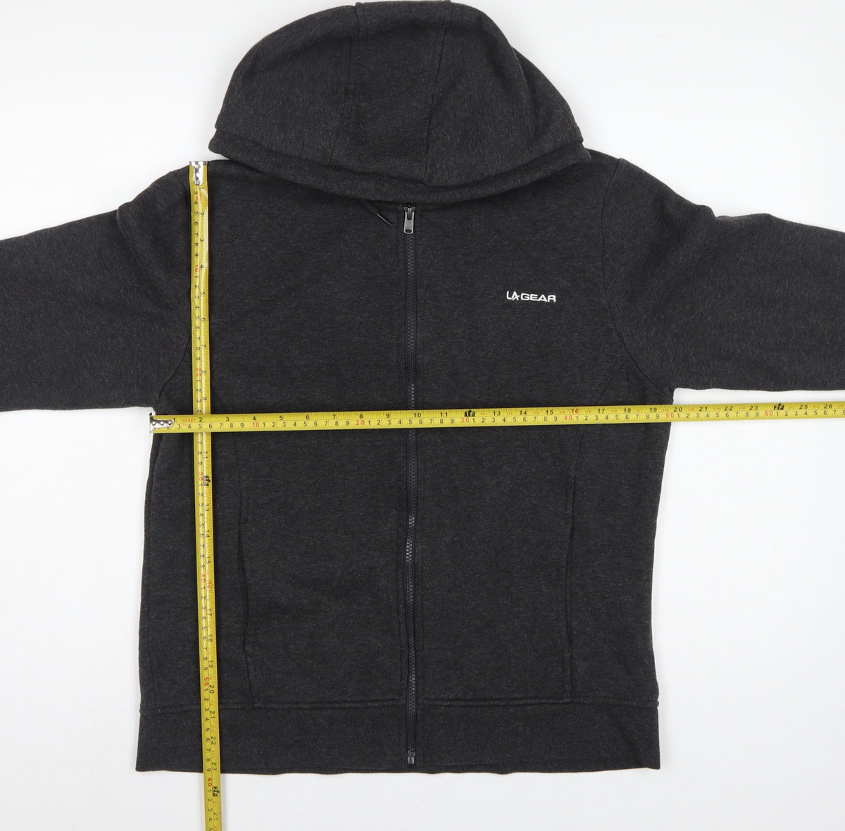 LA Gear Women’s Grey Size 16 Full Zip Hooded Fleece Hoodie