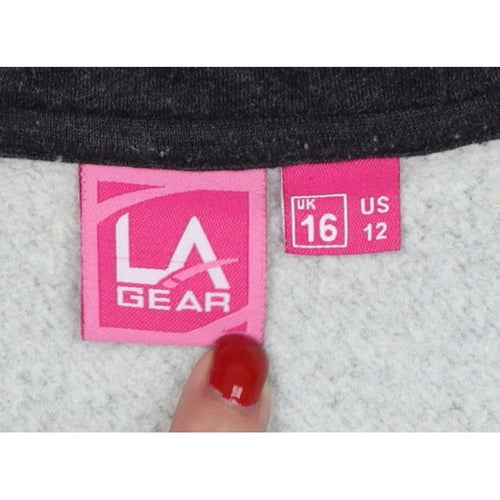 LA Gear Women’s Grey Size 16 Full Zip Hooded Fleece Hoodie