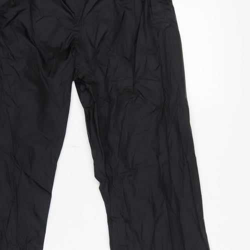 Regatta Professional Men Black S Waterproof Rain Trousers Elastic Waist