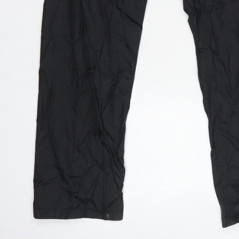 Regatta Professional Men Black S Waterproof Rain Trousers Elastic Waist