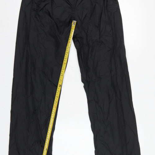 Regatta Professional Men Black S Waterproof Rain Trousers Elastic Waist