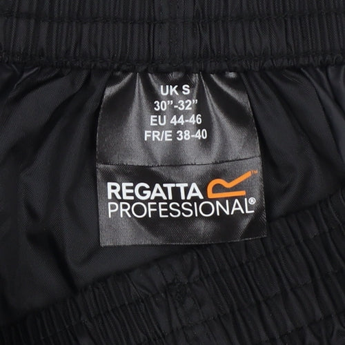 Regatta Professional Men Black S Waterproof Rain Trousers Elastic Waist