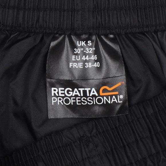 Regatta Professional Men Black S Waterproof Rain Trousers Elastic Waist