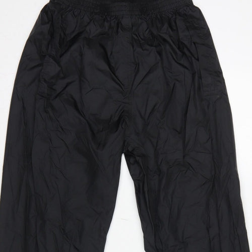 Regatta Professional Men Black S Waterproof Rain Trousers Elastic Waist