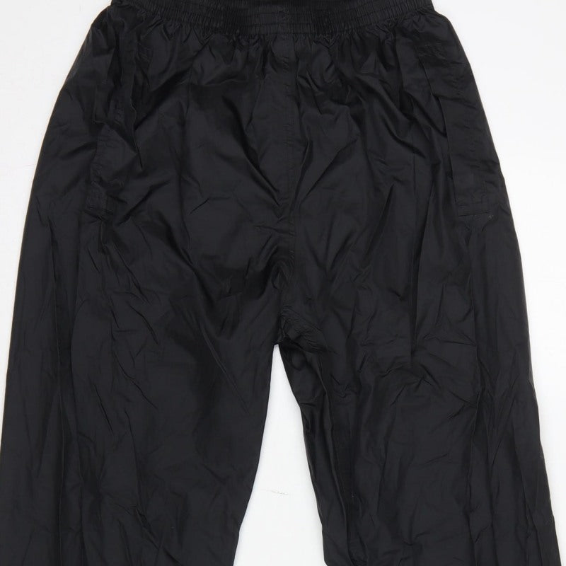 Regatta Professional Men Black S Waterproof Rain Trousers Elastic Waist