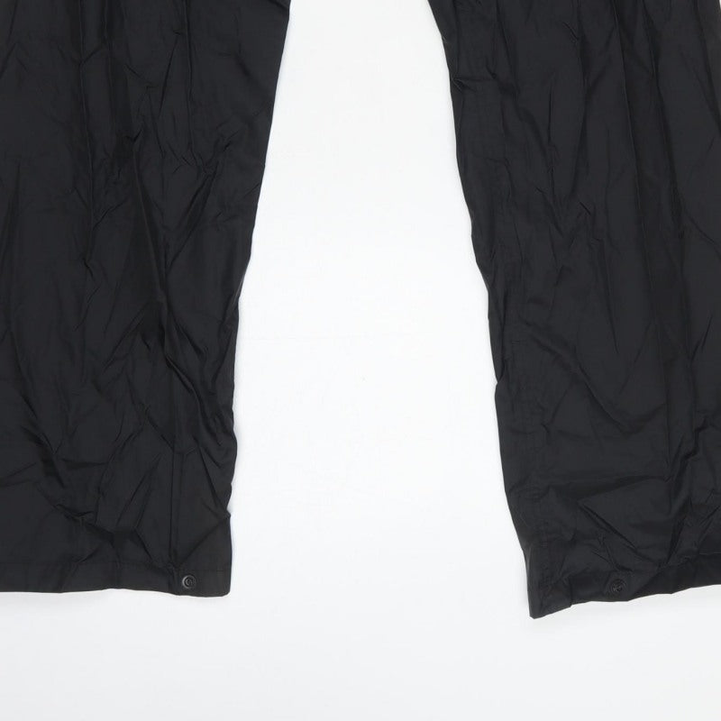 Regatta Professional Men Black S Waterproof Rain Trousers Elastic Waist