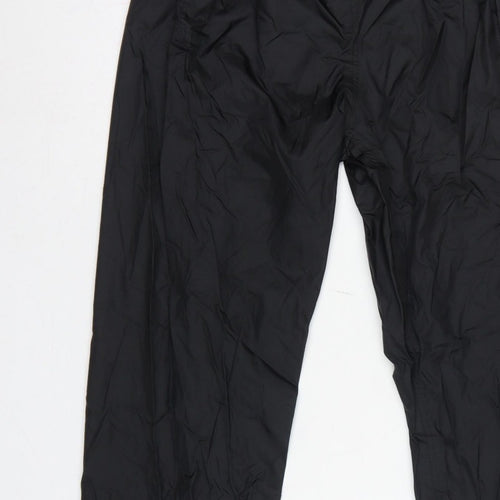 Regatta Professional Men Black S Waterproof Rain Trousers Elastic Waist