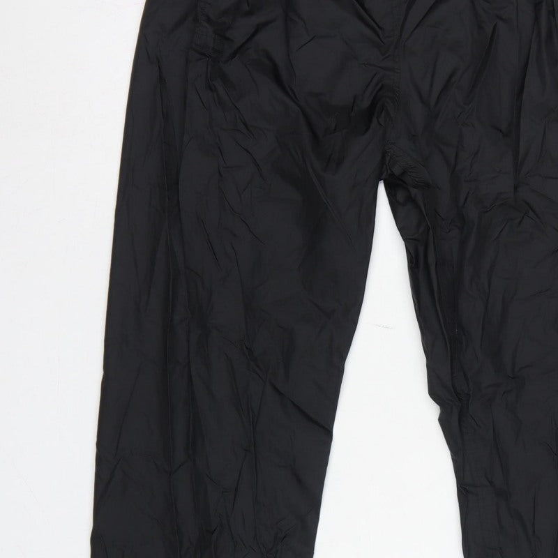 Regatta Professional Men Black S Waterproof Rain Trousers Elastic Waist