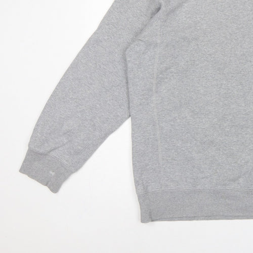 Nike Men’s Grey L Crew Neck Logo Fleece Pullover Sweatshirt