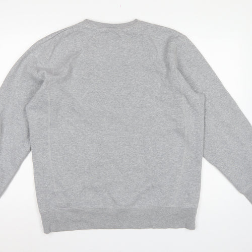 Nike Men’s Grey L Crew Neck Logo Fleece Pullover Sweatshirt