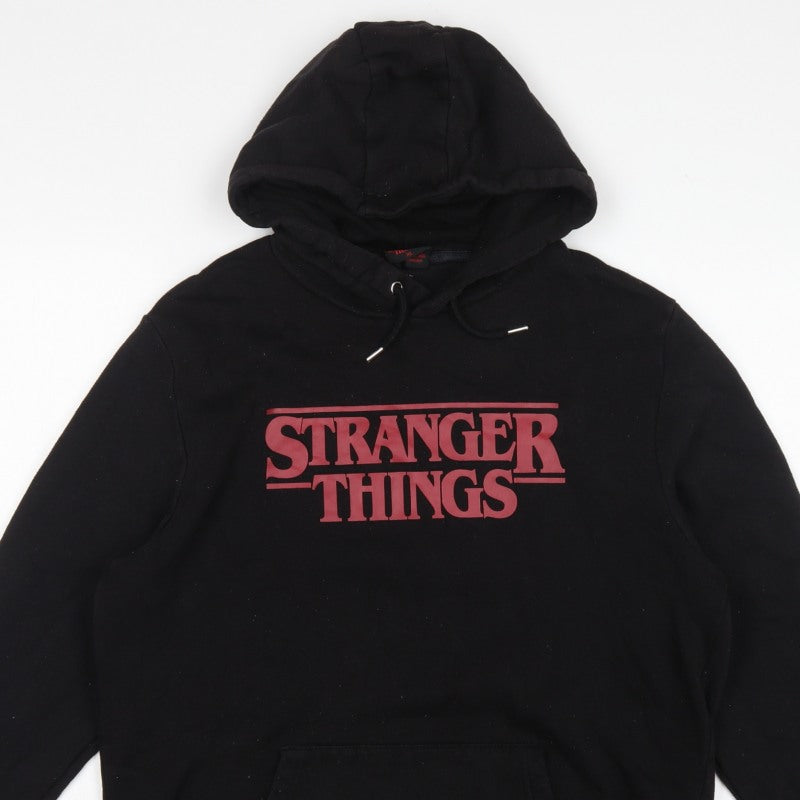 Netflix Stranger Things Men’s Black XL Pullover Graphic Hoodie